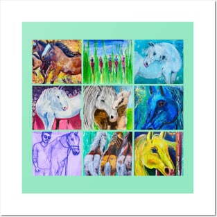 Horses in the wild artwork hand made Posters and Art